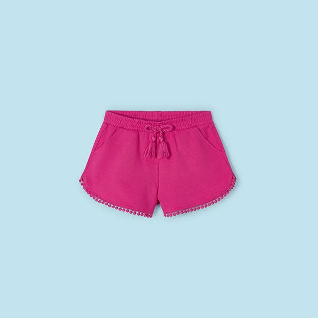 Mayoral Girls Fuchsia Pink Chenille Summer Shorts | New Season SALE