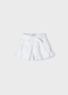 Mayoral Girls White Broderie Anglasie Trim Shorts 3910 | New Season SALE