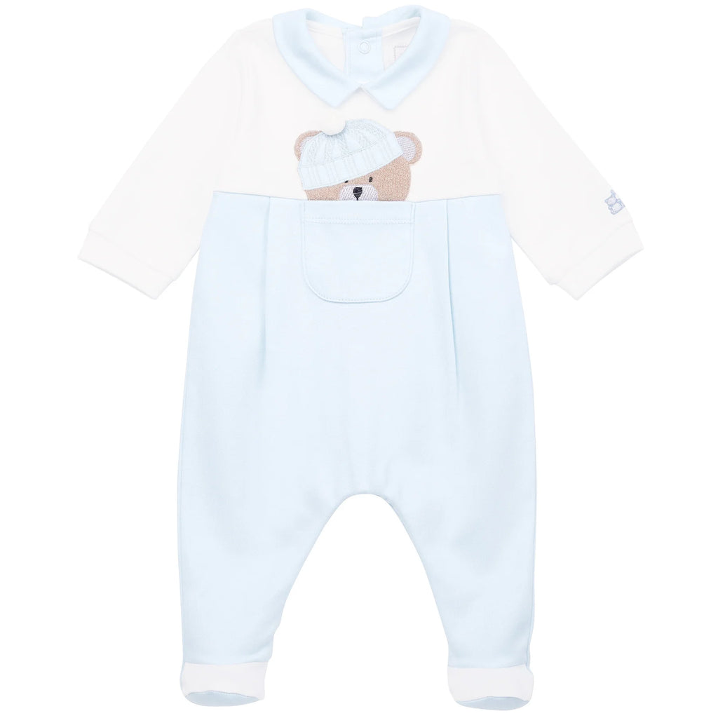 Emile et Rose Baby Boys Hebie Teddy Blue Babygrow | New In