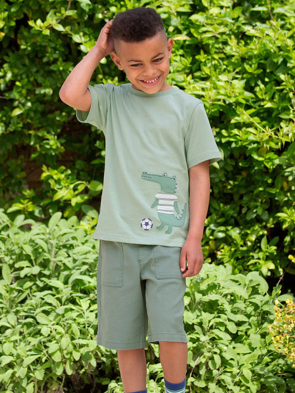 Kite Clothing Boys Snappy Tackle Football Green T-shirt | New Season | SALE