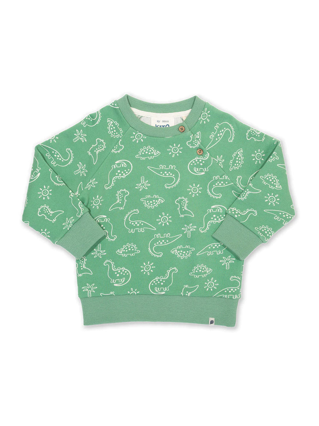 Kite Clothing Boys Dino Earth Green Dinosaur Sweatshirt | sale
