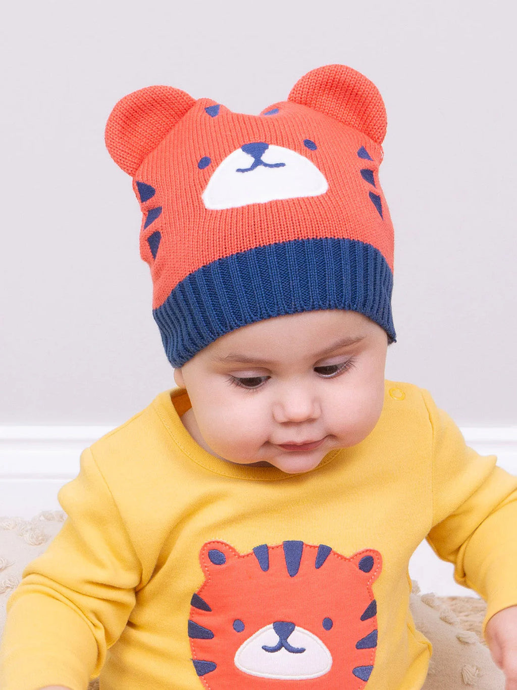 Kite Clothing Baby Orange Knitted Top Tiger Hat | New Season