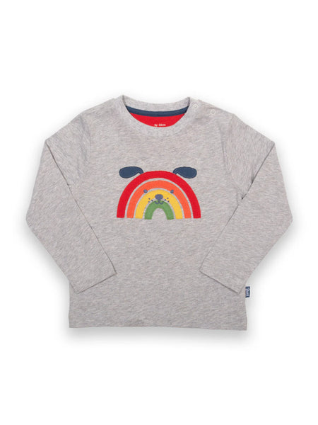 Kite Clothing Grey Long Sleeved Rainbow Pup T-shirt | SALE