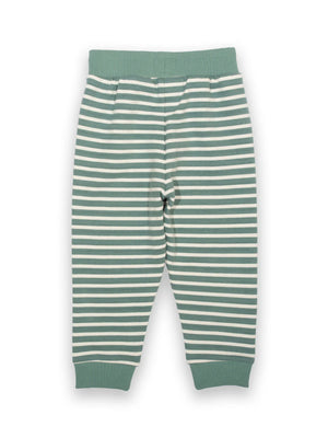 Kite Clothing Stripy Sage Green and White Joggers | New Season