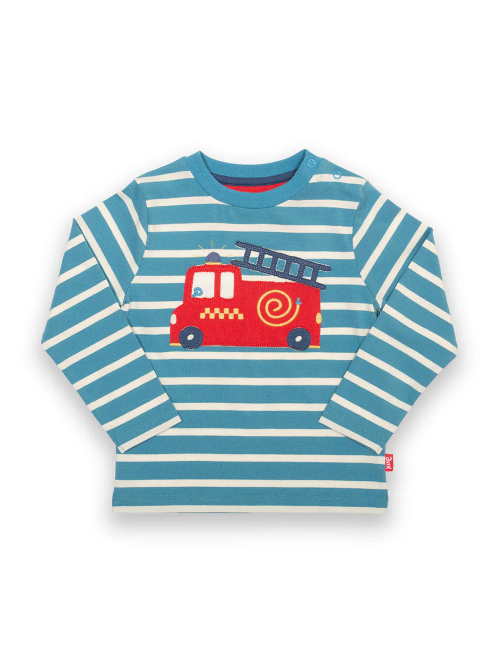 Kite Clothing Boys Long Sleeved Stripy Nee-Naw Fire Truck T-shirt | New Season