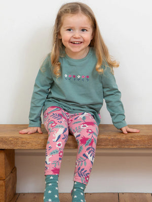 Kite Clothing Girls Pink Horse Pig Pannage Leggings | New Season