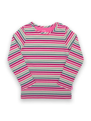 Kite Girls Long Sleeved Berry Blush Striped Top | New Season