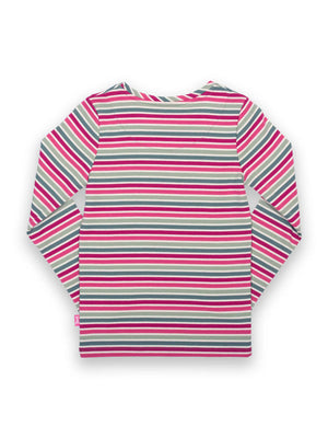 Kite Girls Long Sleeved Berry Blush Striped Top | New Season