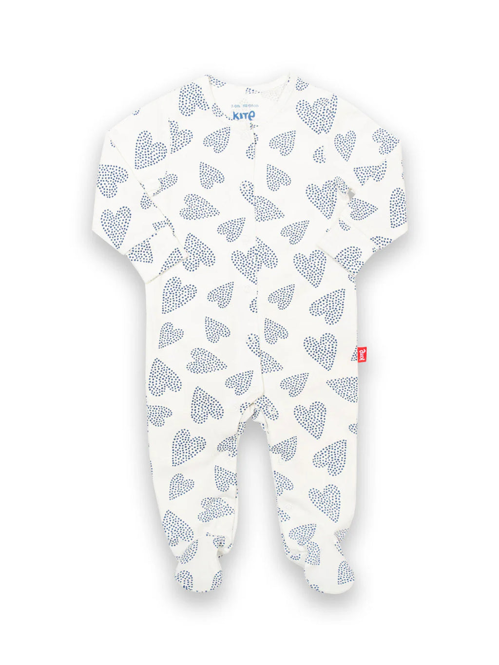 Kite Clothing Baby's Love You Heart White Sleepsuit | New In