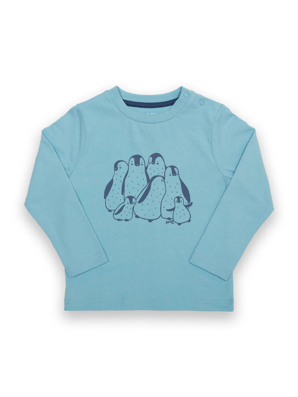 Kite Clothing Boys Blue Penguin Huddle Long Sleeved T-shirt | New In