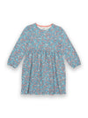 Kite Clothing Girls Winter Woodland Long Sleeved Blue Floral Dress | SALE