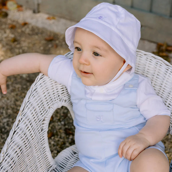 Emile et Rose White Fishermans Baby Sun Hat | Sale