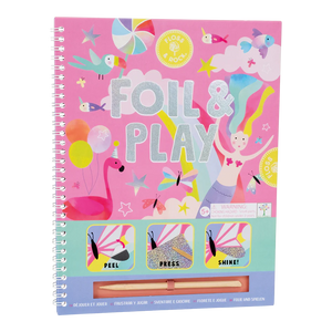 Floss and Rock Foil and Play Kids Sticker and Foil Sheet Book - Fantasty Theme Mermiads