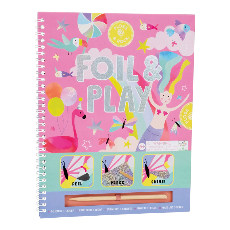 Floss and Rock Foil and Play Kids Sticker and Foil Sheet Book - Fantasty Theme Mermiads