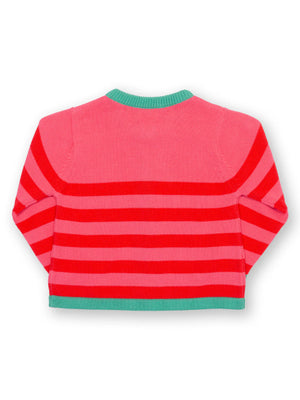 Kite Clothing Girls Cherry Pink and Red Cardigan