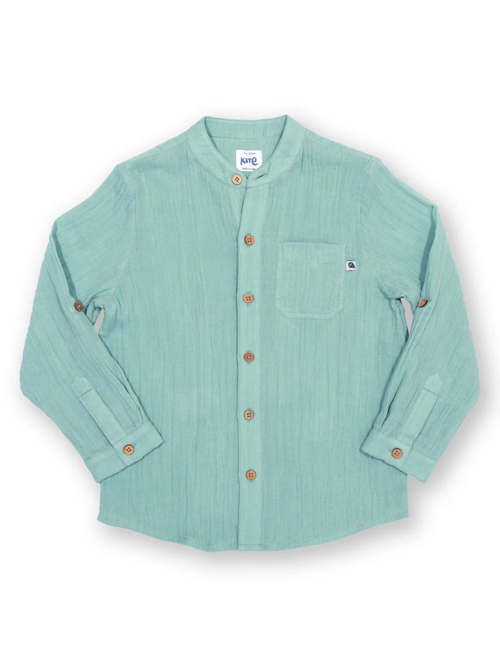 Kite Clothing Light Sage Green Grandad Shirt