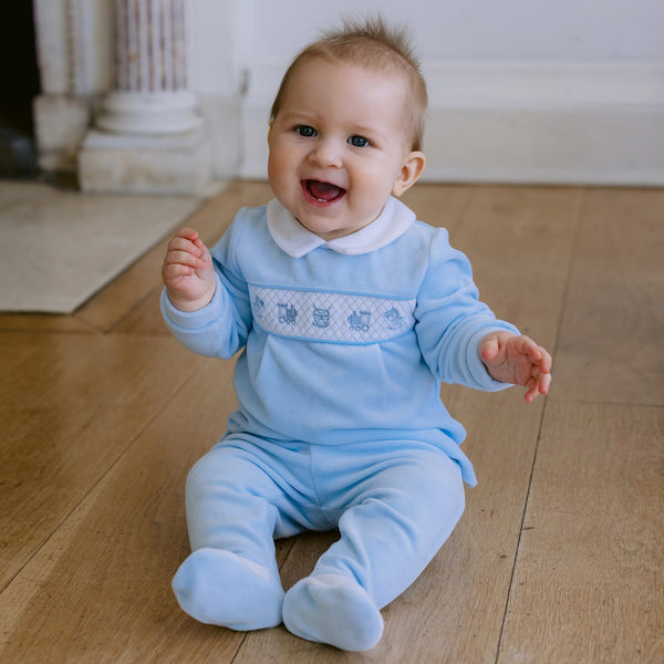 Emile Et Rose Edgar Baby Boys Blue Cosy Two Piece Set