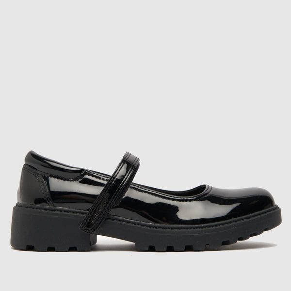 Geox J Casey G. P Touch Fastening  Girls Black School Shoes