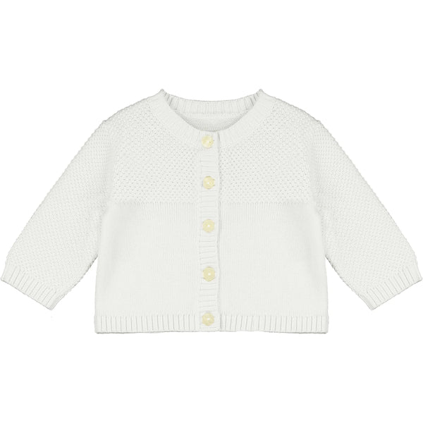 Emile Et Rose Baby Unisex Baby Girl/Boy Cypress White Knit Cardigan