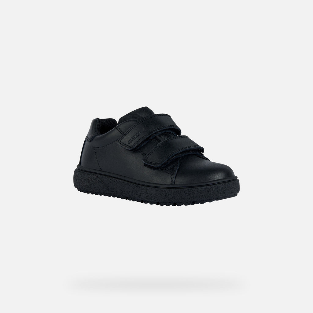 Geox Boys Black Velcro School Shoes Thelven