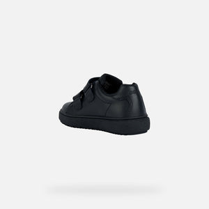 Geox Boys Black Velcro School Shoes Thelven