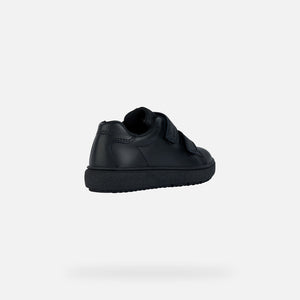 Geox Boys Black Velcro School Shoes Thelven