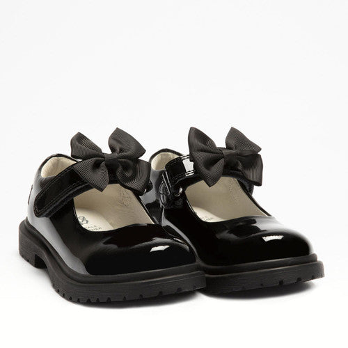 Miss LK | Lelli Kelly Masie Black Girls Bow Chunky School Shoes