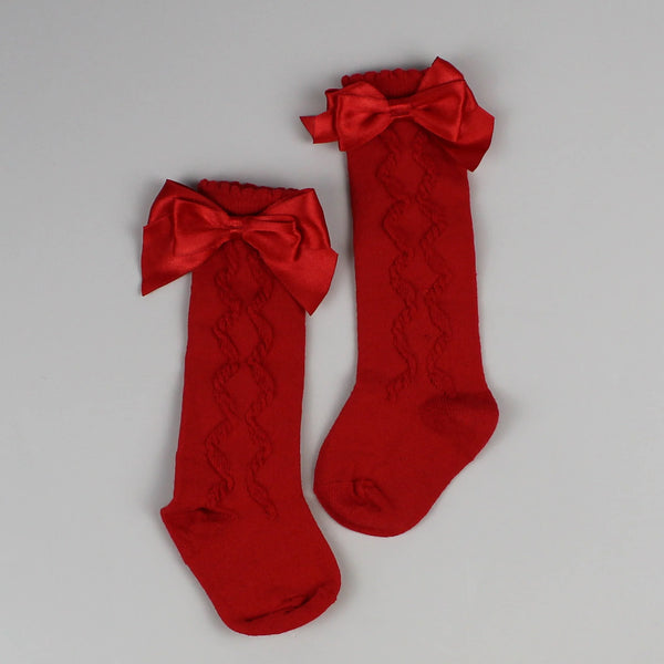 Pex Red Knee High Socks Girls | Back to School