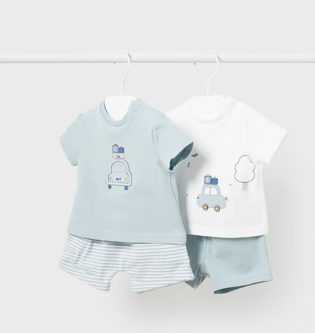 Mayoral Baby Boys 2 Piece Outfit Set Blue Shorts & T-shirt | New Season | SALE