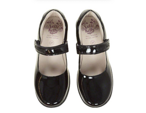 Lelli Kelly Bianca 2 With Detachable Unicorn With Crown School Shoe F Fitting - Black Patent