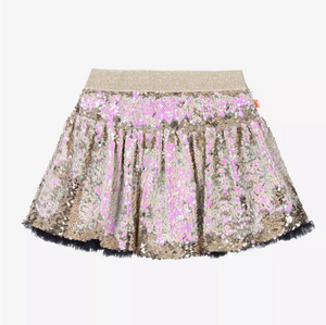 Billieblush Girls Gold Sequin Tutu  Reversible Skirt | New Season