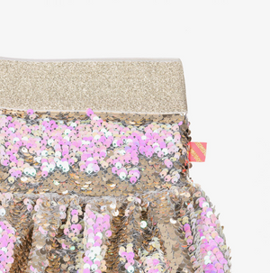 Billieblush Girls Gold Sequin Tutu  Reversible Skirt | New Season