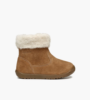 Geox Baby Girls Macchia Brown Fur Winter Boots | New In