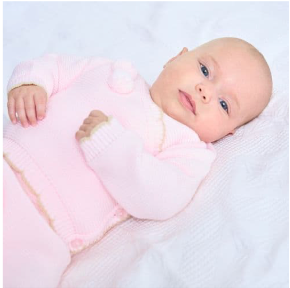 Dandelion Baby Pink Knitted Wrap Cardigan and Leggings Outfit Set