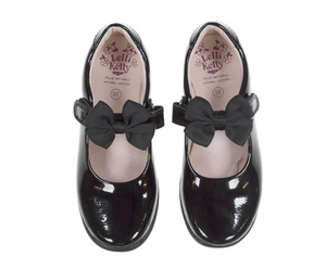 Lelli Kelly Carrie 2 With Detachable Princess Coach School Shoe F Fitting - Black Patent