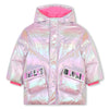 Billieblush Girls Pink Iridescent Sequin Puffa Coat | New Season