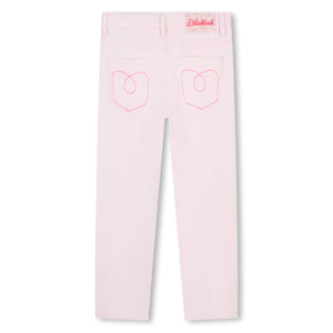 Billieblush Girls Pink Metallic Mom Style Jeans | New Season