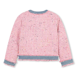 Billieblush Girls Pink Bouclé Tweed Jacket | New Season