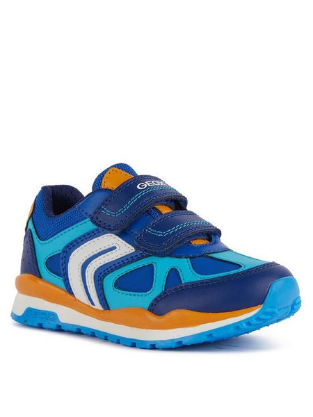 Geox Boys Pavel Trainers Royal Blue and Orange | SALE