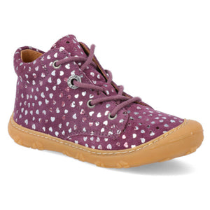 Ricosta Pepino First Walker Boots Conny Purple Merlot Purple Polka Dot