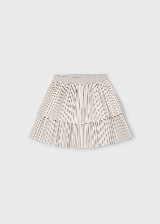 Mayoral Girls Alpaca Beige Pleated Skirt | New Season