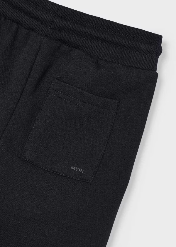 Mayoral Boys Black/ Navy Tracksuit Cuffed Fleeced Bottoms | New Season