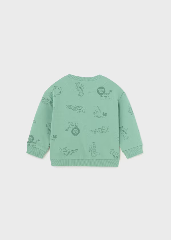 Mayoral Boys Green Wild Animal Printed Sweatshirt - New Season | SALE