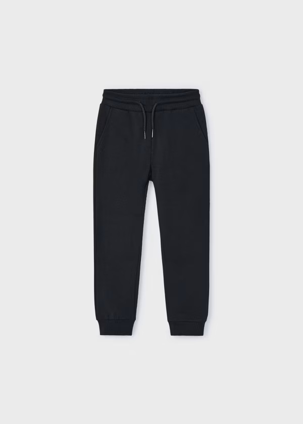 Mayoral Boys Black/ Navy Tracksuit Cuffed Fleeced Bottoms | New Season