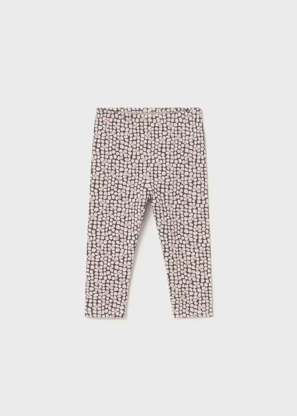 Mayoral Baby Girls Grey and Pink Printed Leggings | New Season 2705