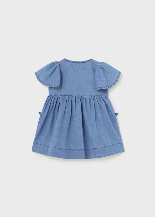 Mayoral Baby Girls Cotton Denim Dress | New Season | SALE