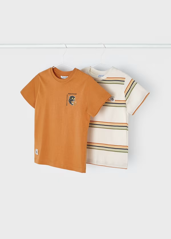 Mayoral Boys Orange Short Sleeved Top T-shirt | SALE