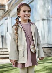 Mayoral Girls Waterproof Alpaca Beige Raincoat | New Season