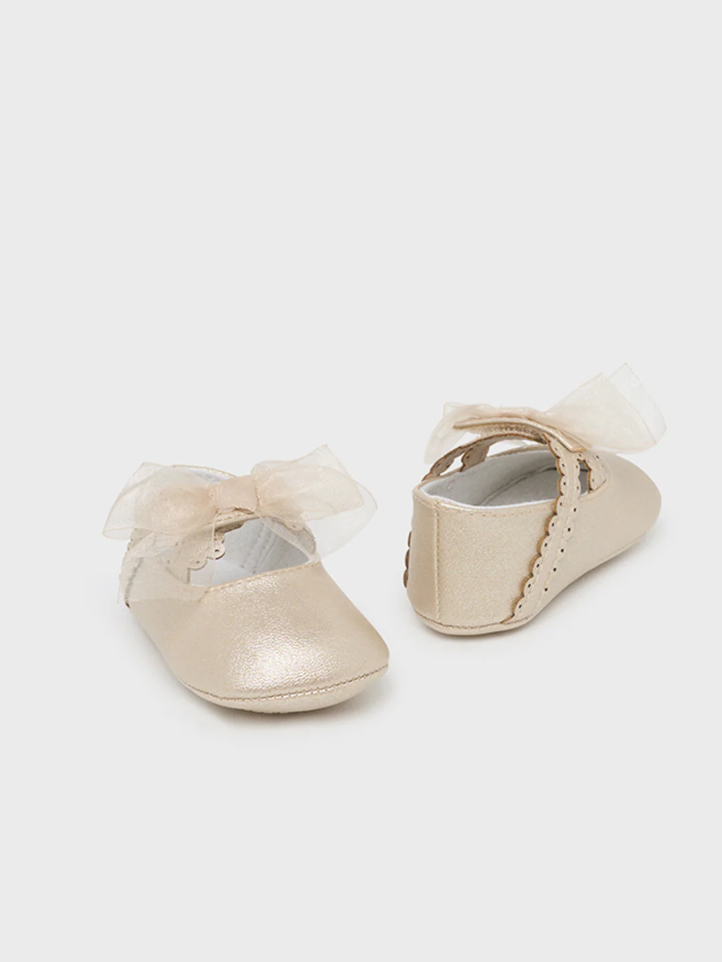 Mayoral Baby Girls Soft Mary Jane Pram Shoes - Champagne Gold (9791)