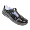 Ricosta Girls Black Leona School Shoes Patent T-bar